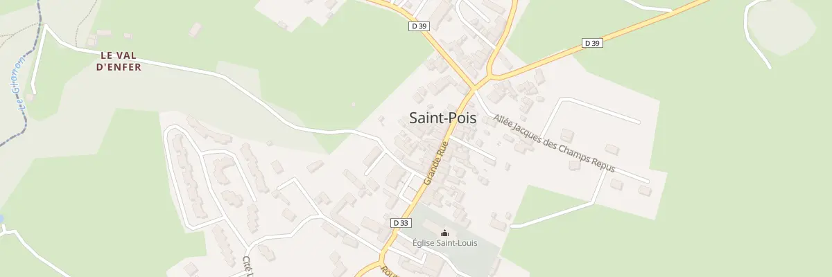 Plan du 33 Grande Rue à Saint-Pois