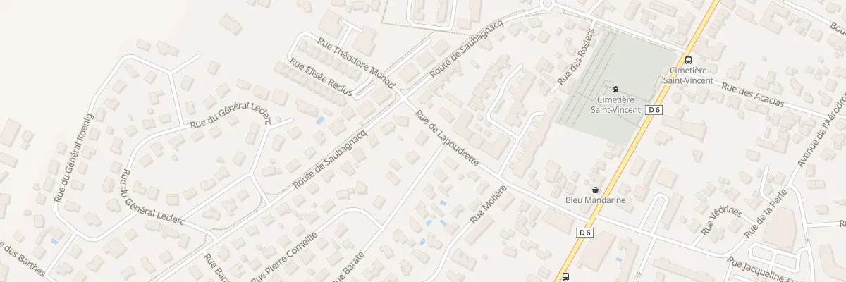 Plan du 2 Rue Barate à Dax
