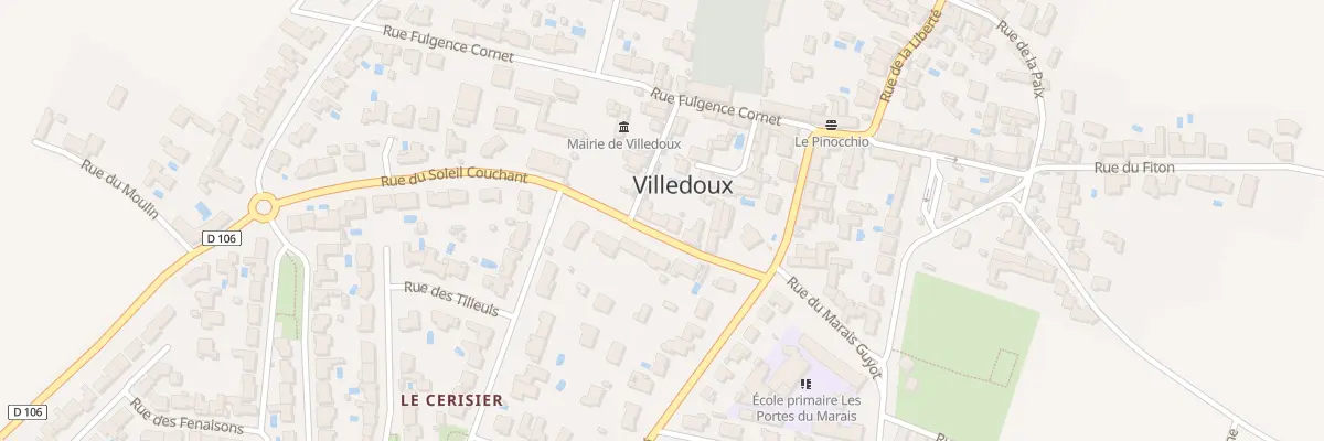 Plan du 8 Rue du Soleil Couchant à Villedoux