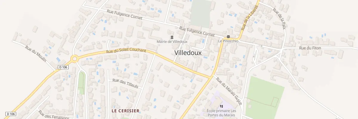 Plan du 10 Rue du Soleil Couchant à Villedoux