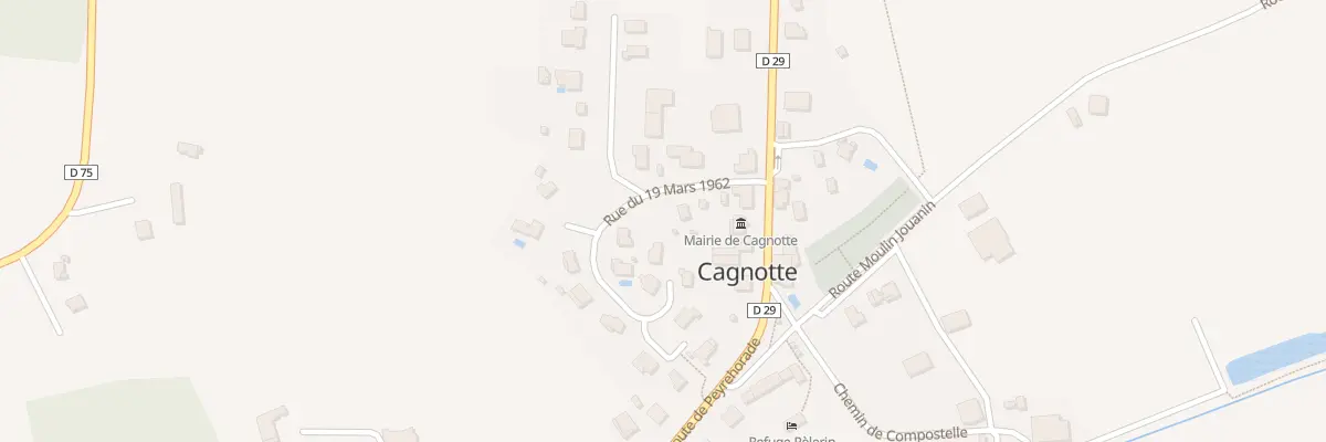 Plan de la Rue du 19 Mars 1962 à Cagnotte