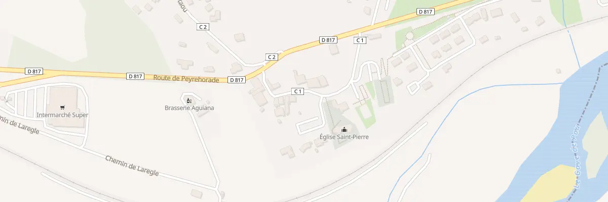 Plan du 17 Le Bourg à Cauneille