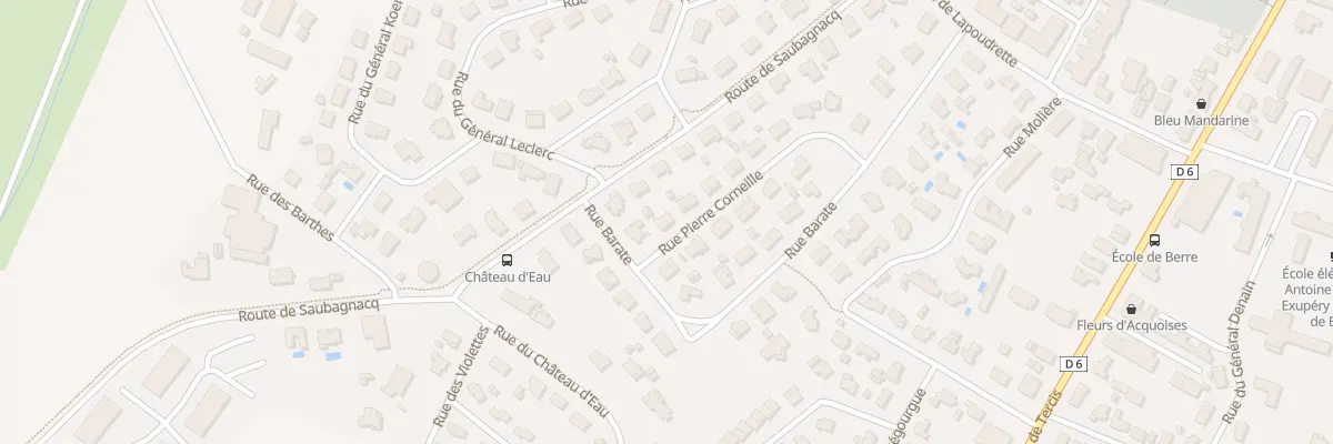 Plan du 16 Rue Pierre Corneille à Dax