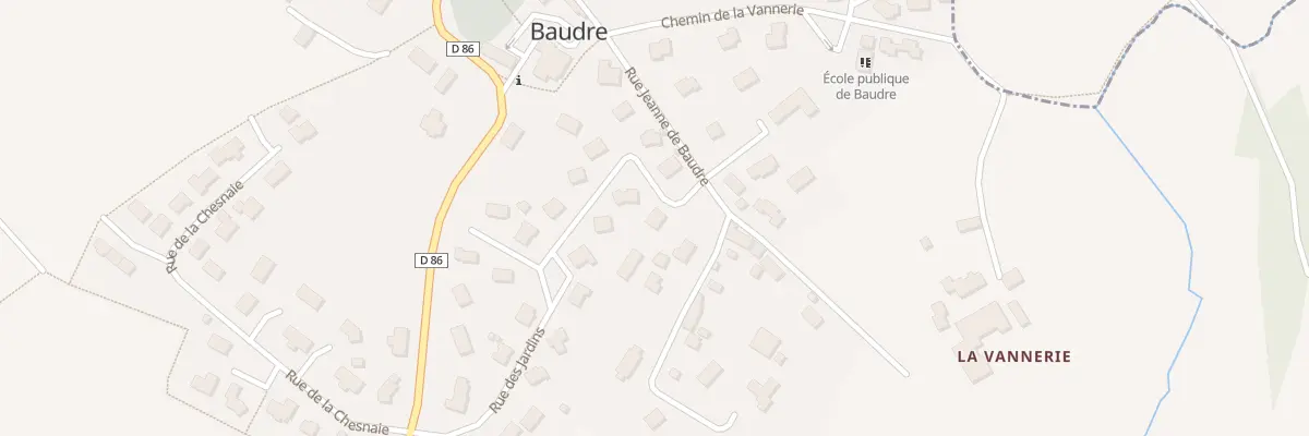 Plan du 1 Rue des Jardins à Baudre