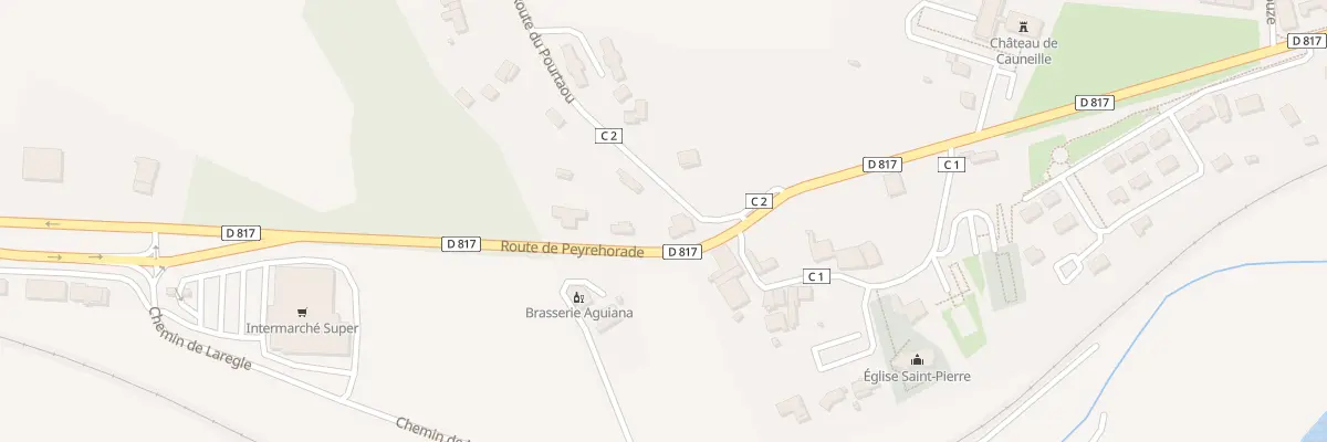 Plan du 33 Rte du Pourtaou à Cauneille