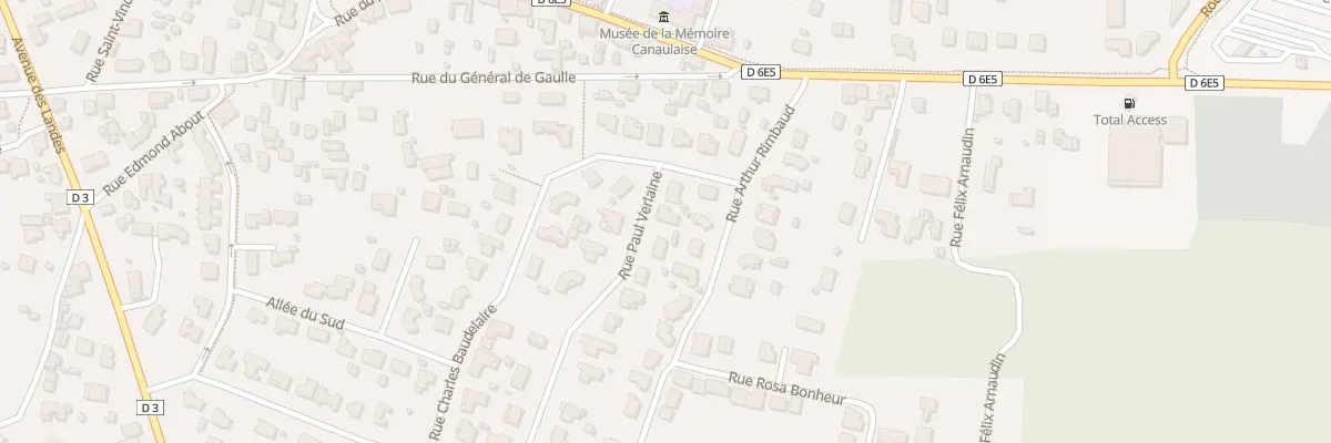 Plan du 21 Rue Paul Verlaine à Lacanau