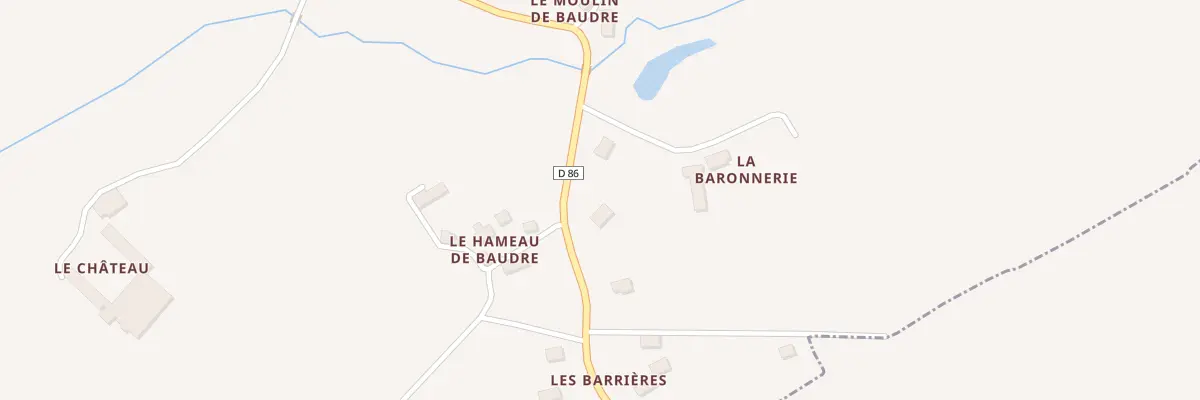 Plan du 5317 Les Barrieres de Baudre à Baudre