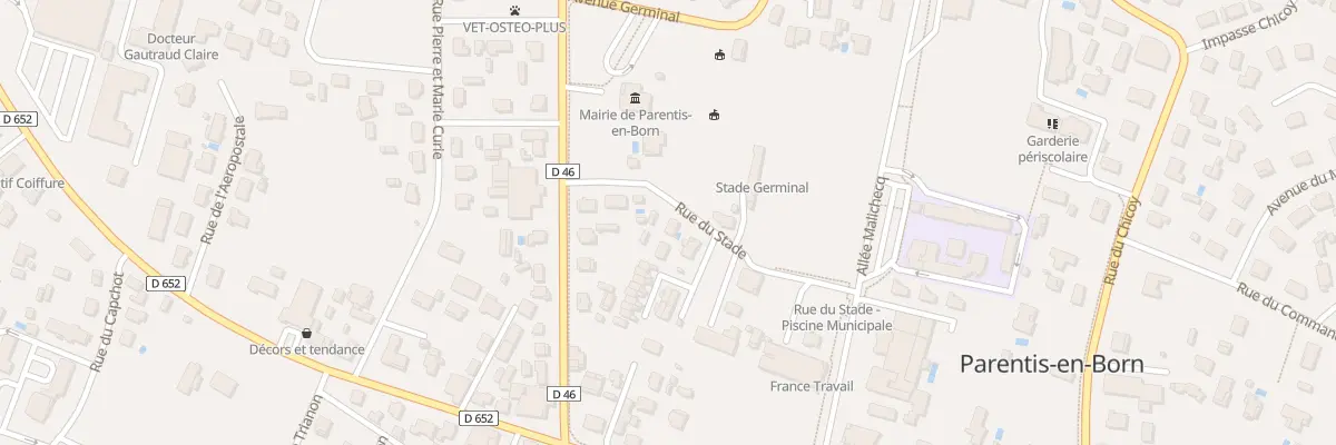 Plan du 88 Rue du Stade à Parentis-en-Born