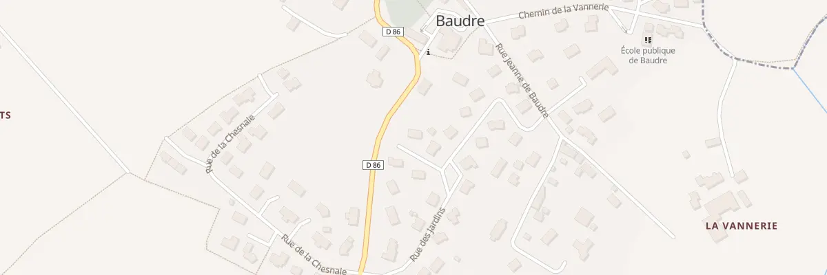 Plan du 12 Rue des Jardins à Baudre