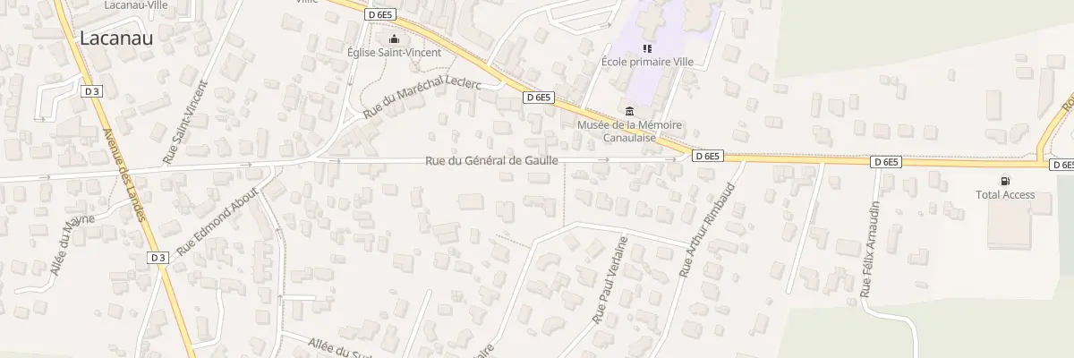 Plan du 54 Rue du Général de Gaulle à Lacanau