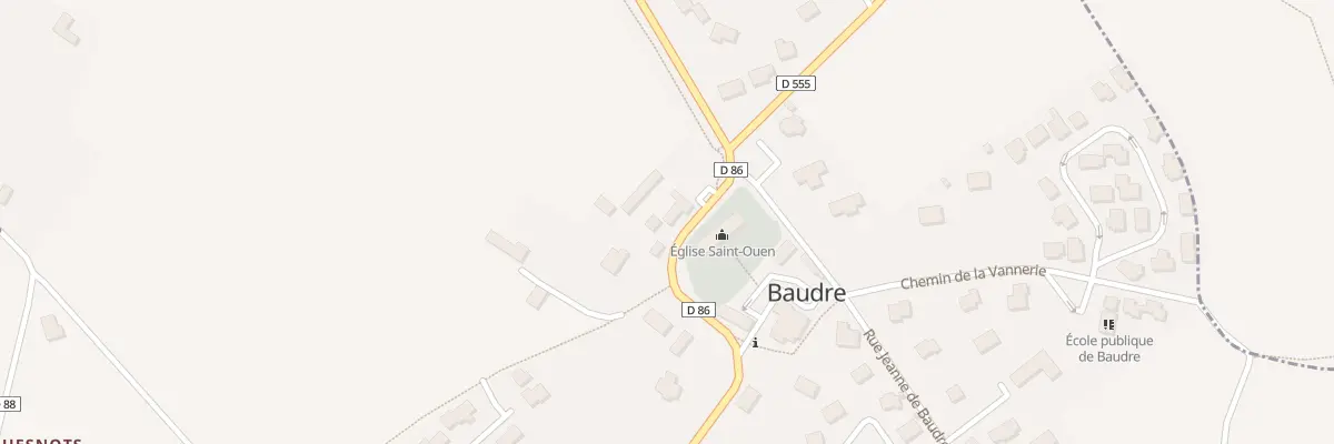 Plan du 14 Le Bourg à Baudre