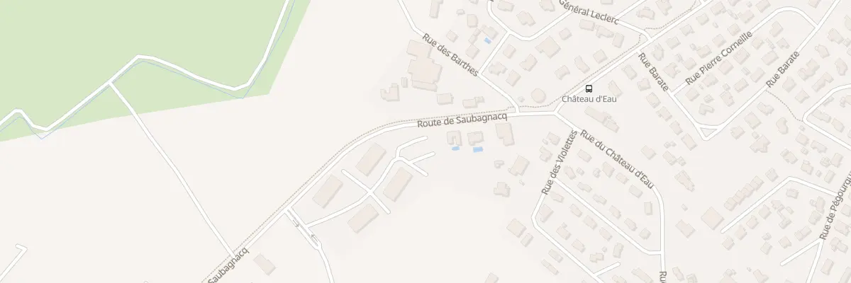 Plan du 36 Rue du Grand Biaou à Dax