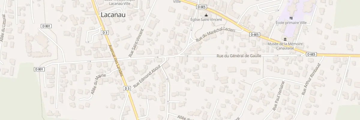 Plan du 32 Rue du Général de Gaulle à Lacanau