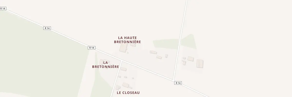Plan du 1166 Rte des Bretonnières à La Selle-Craonnaise