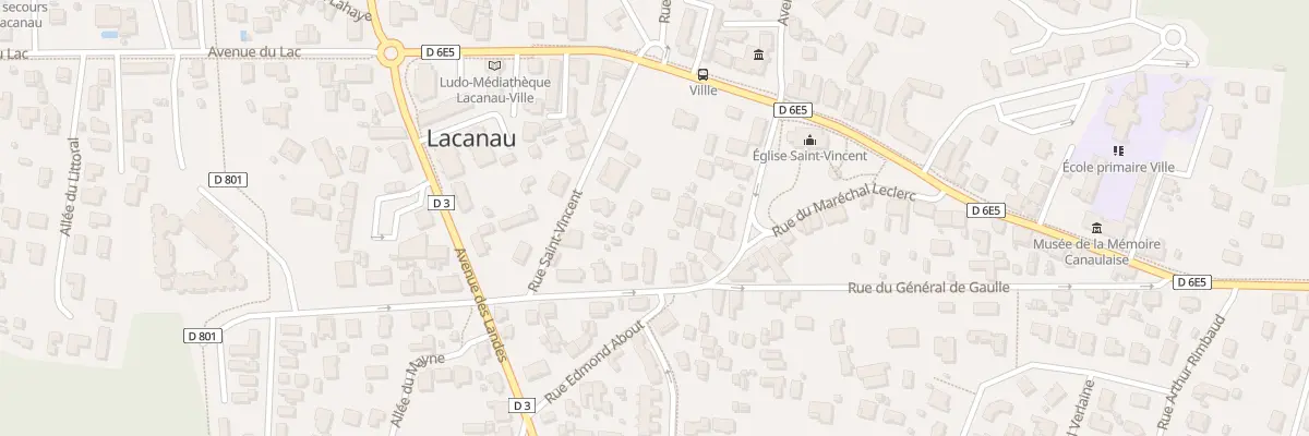 Plan du 23 Rue du Général de Gaulle à Lacanau