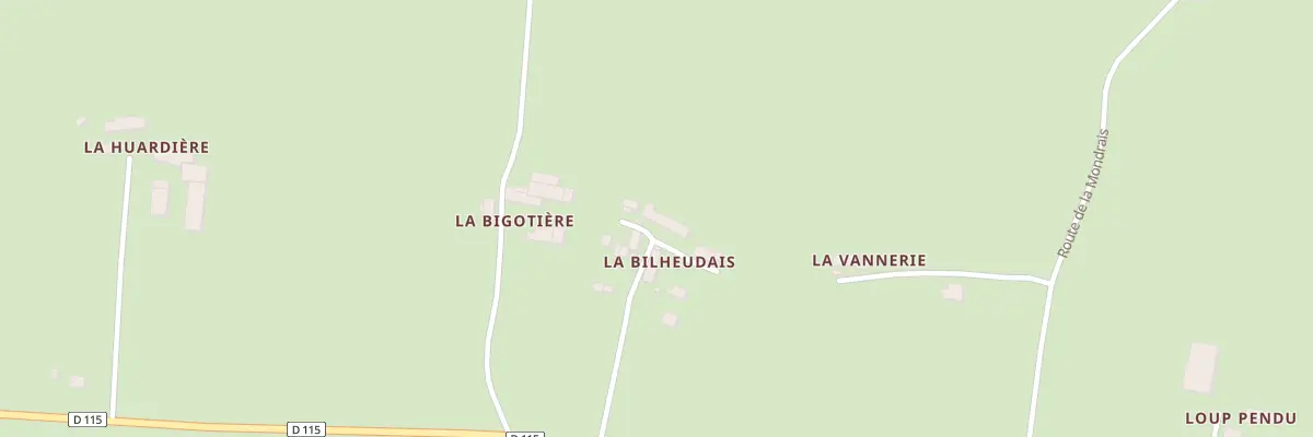 Plan du 14 La Bilheudais au Loroux