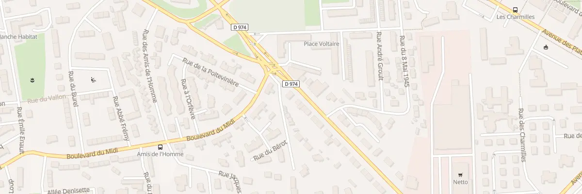 Plan du 100 Rue Mal de Lattre de Tassigny à Saint-Lô
