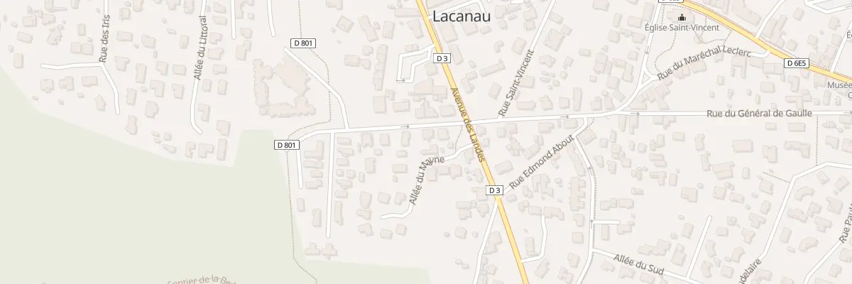 Plan du 12 Rue du Général de Gaulle à Lacanau