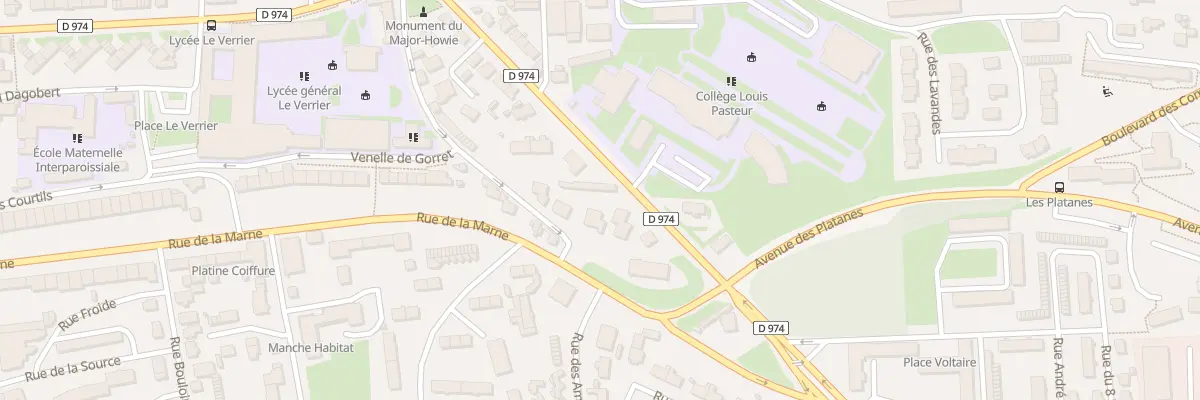 Plan du 26 Rue Mal de Lattre de Tassigny à Saint-Lô