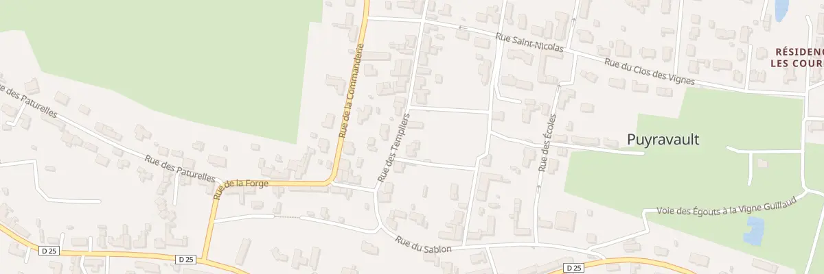 Plan du 25 Rue des templiers à Puyravault