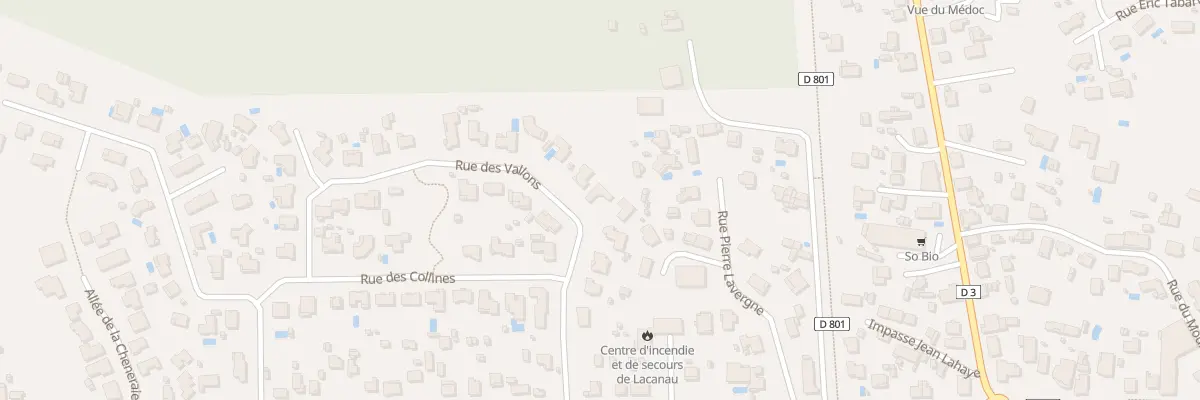 Plan du 12 Rue des Vallons à Lacanau