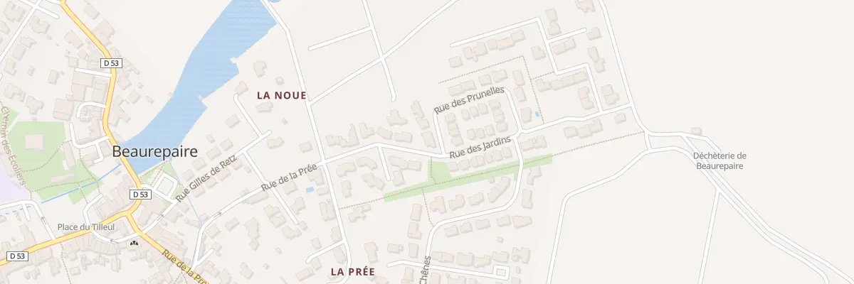 Plan du 1 Rue des Prunelles à Beaurepaire