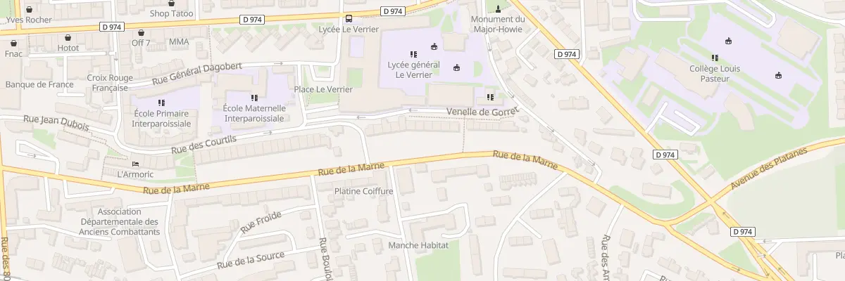 Plan du 77 Rue de la Marne à Saint-Lô