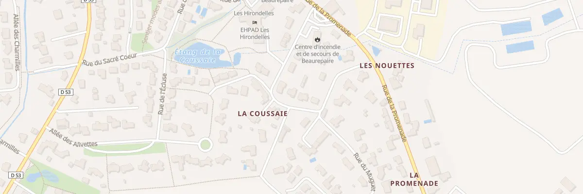 Plan du 5 Rue de la Coussaie à Beaurepaire
