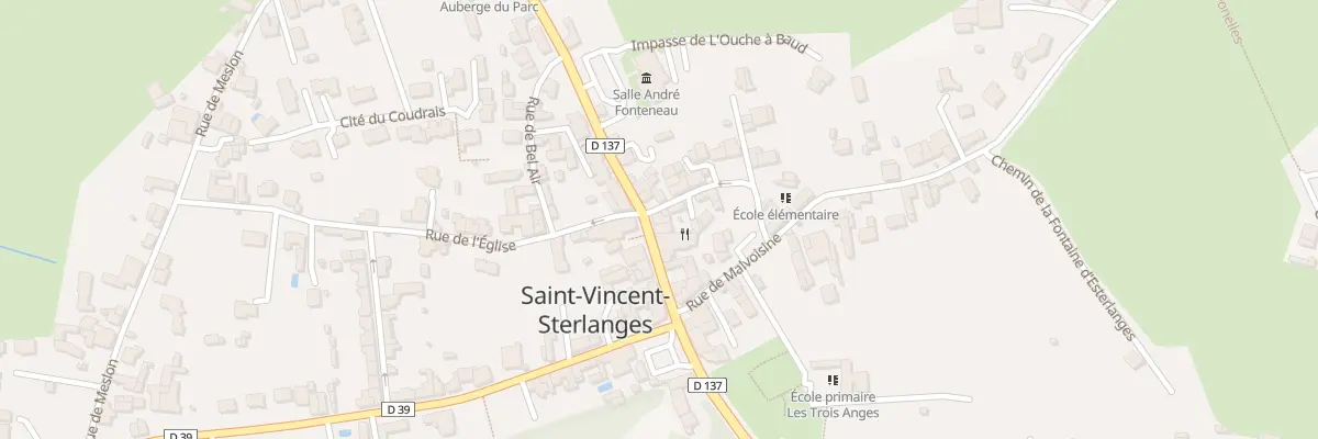 Plan du 23 Rue nationale à Saint-Vincent-Sterlanges