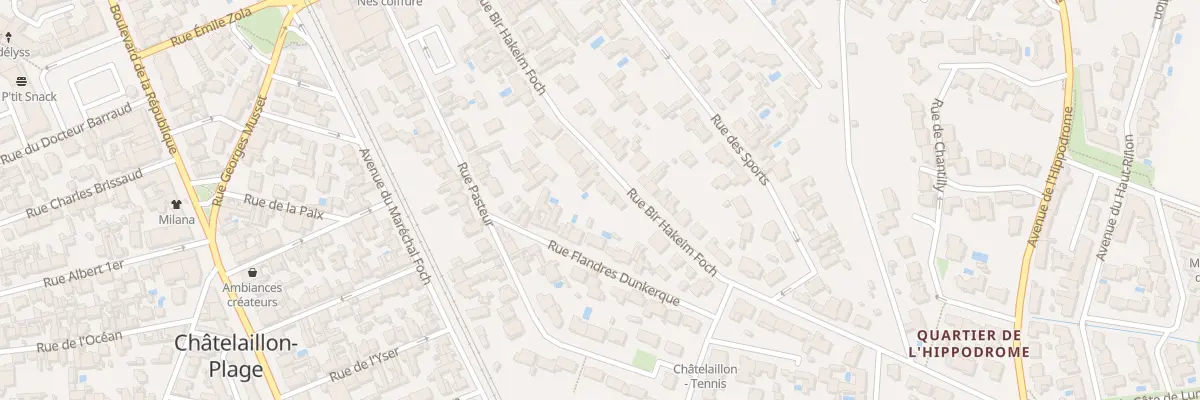 Plan du 30 Rue Bir Hackeim Foch à Châtelaillon-Plage