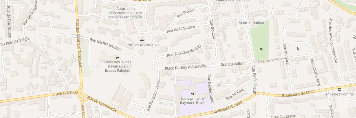 Plan du 1B Pl Barbey d’Aurevilly à Saint-Lô