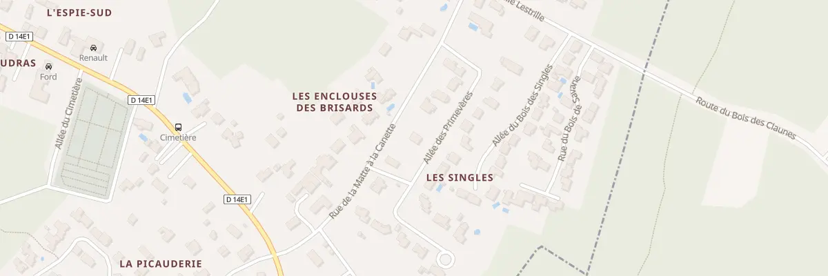 Plan du 16 Rue de la Matte à la Canette à Étaules