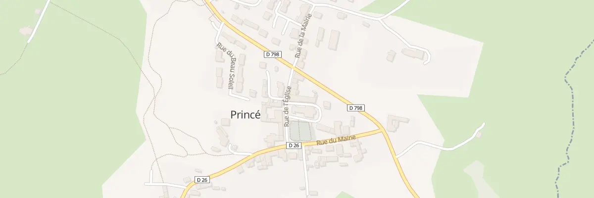 Plan du 2 Rue de l’Eglise à Princé
