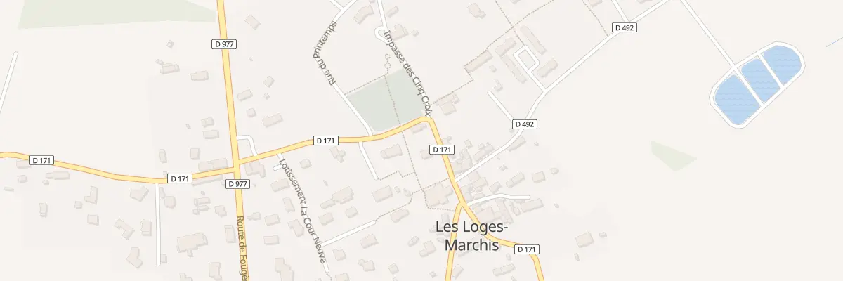 Plan du 1 Rue de la Mairie aux Loges-Marchis