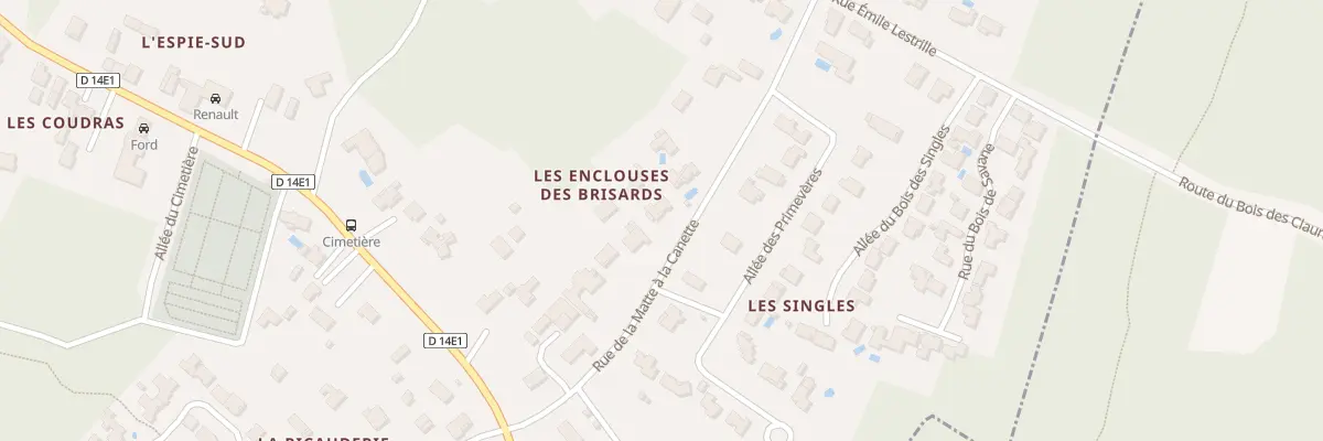 Plan du 13 Rue de la Matte à la Canette à Étaules