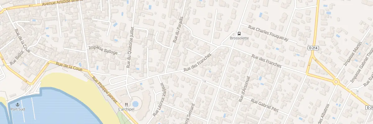 Plan du 14 Rue des Franches à Fouras