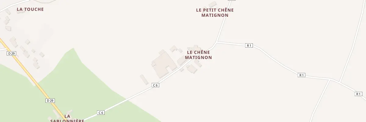 Plan du 1 Le Grand Chene Matignon à Mondevert