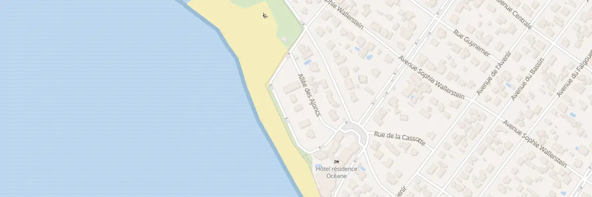 Plan du 8 Prom de la Piscine à Andernos-les-Bains