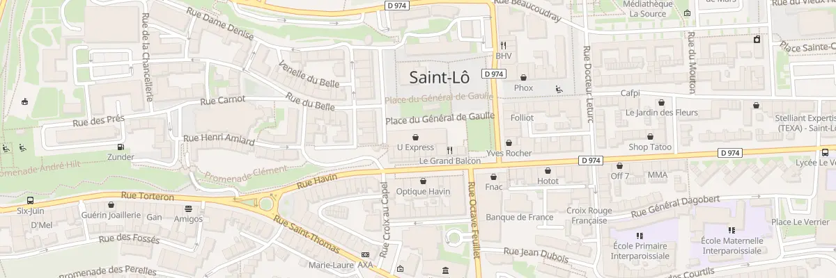 Plan du 36 Pl du General de Gaulle à Saint-Lô