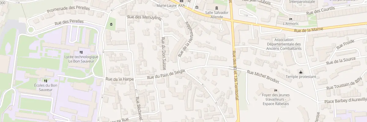 Plan du 1 Rue Michel Brodon à Saint-Lô