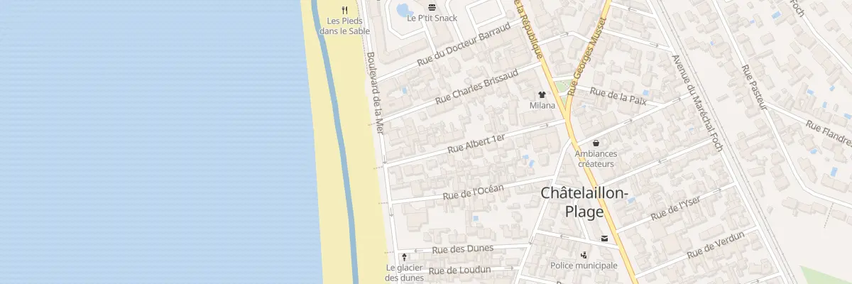 Plan du 7 Rue Albert 1er à Châtelaillon-Plage