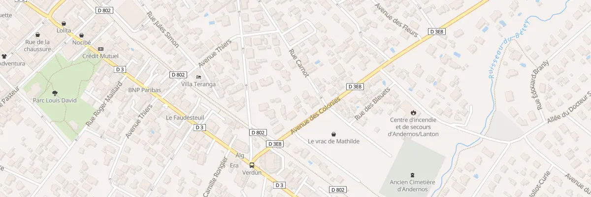 Plan du 3 Rue Carnot à Andernos-les-Bains