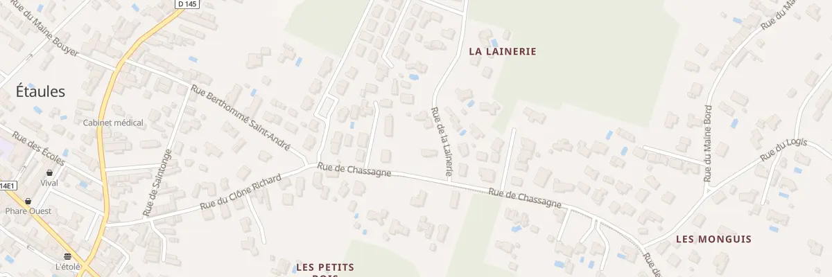 Plan du 13 Rue de Chassagne à Étaules