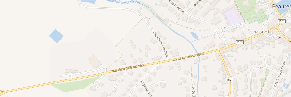 Plan de la Rue de la Galissonnière à Beaurepaire