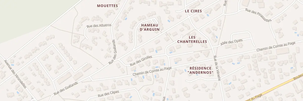 Plan du 7 Rue des Girolles à Andernos-les-Bains