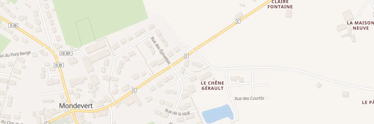 Plan du 18 Rue du Chêne Gérault à Mondevert