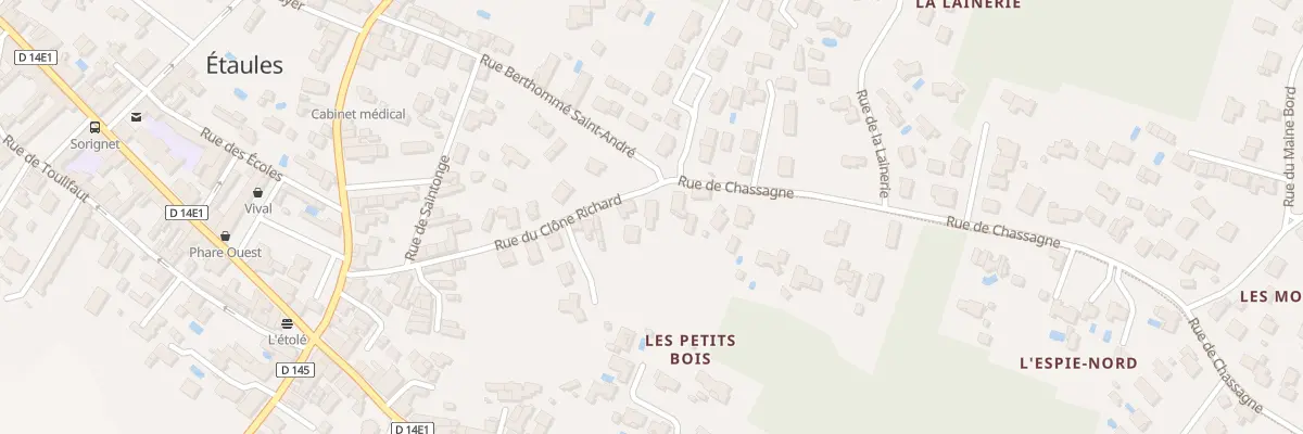 Plan du 36 Rue du Clône Richard à Étaules