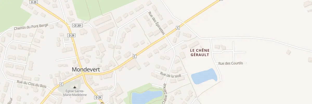 Plan du 5 Rue du Chêne Gérault à Mondevert