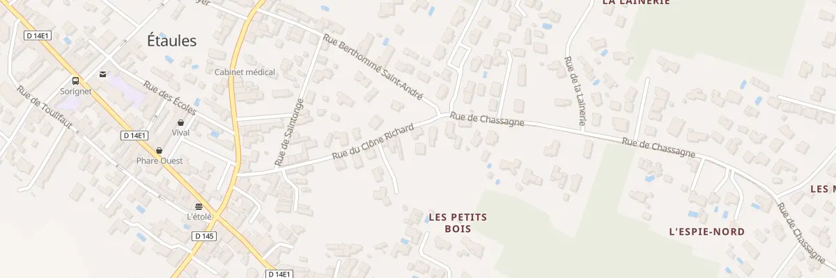 Plan du 34 Rue du Clône Richard à Étaules