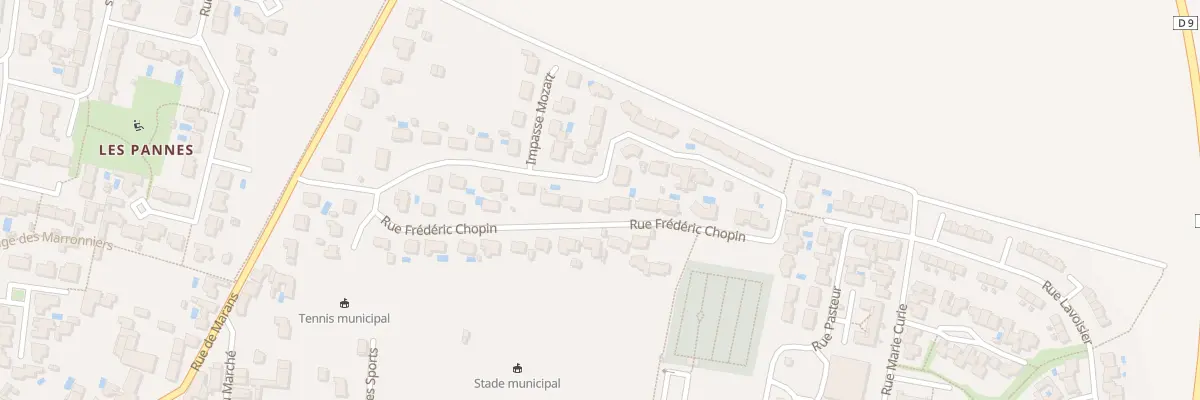 Plan du 11 Rue Frédéric Chopin à Saint-Xandre